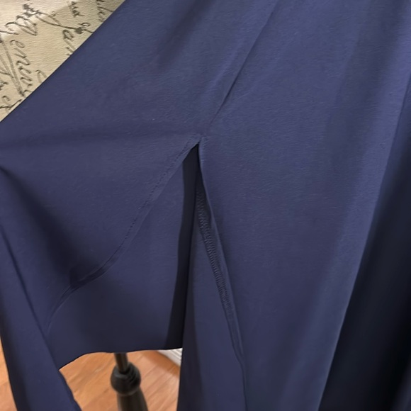 Yitemei Women’s High Waist Solid Swing Maxi Skirt w/Asymmetrical Hem & Pockets - Picture 8 of 16